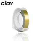 CIDY, 1 шт., золотой цвет, совместимый с DYMO 1610, 12965, 1880, изготовитель этикеток DYMO, 3D пластиковые тисненые этикетки Xpress, 9 мм * 3 м, MOTEX E101