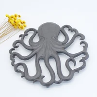 hot plate stand round octopus figure cookercool metal trivets and matshandmade iron kitchen table cooking pad with rubber feet