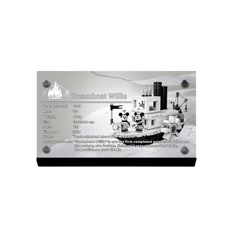 

Acrylic Plate Board Display Stand Brand For Steamship 21317 Boat Building Blocks Collection Toys For Children