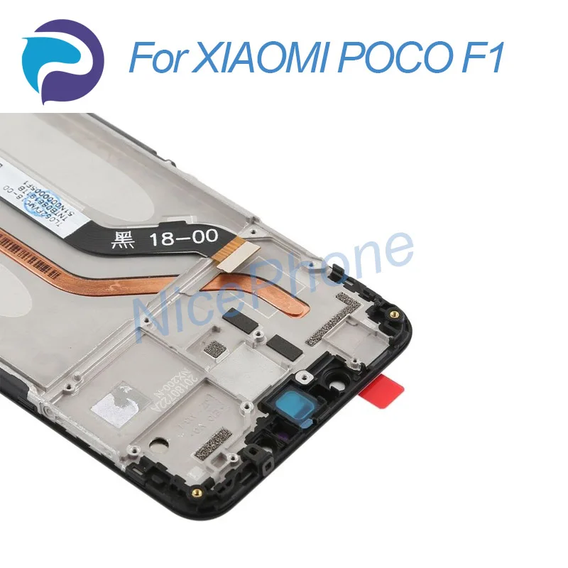 Новый оригинал + рамка для 6 18 &quotxiaomi poco F1 lcd дисплей кодирующий преобразователь