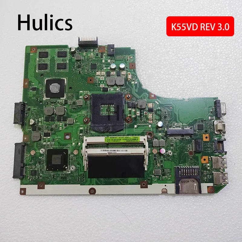 Фото Hulics оригинальная материнская плата для ноутбука ASUS K55VD PC REV 3 0 full tesed DDR3 |