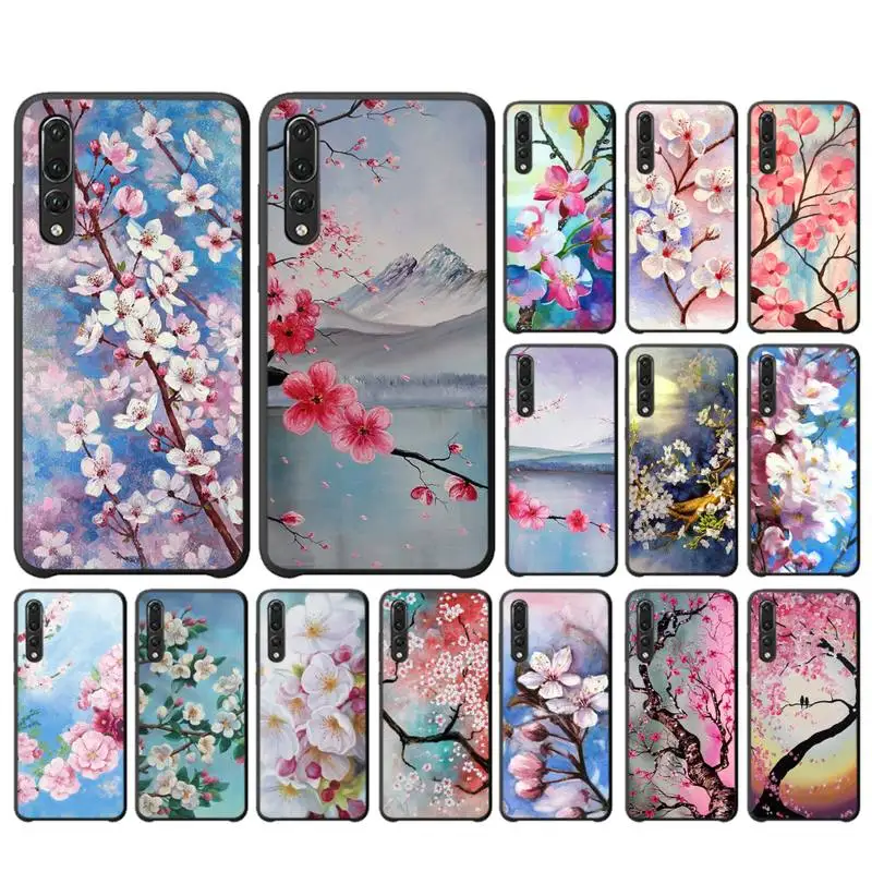 

Babaite Cherry Blossom Flower Phone Case for Huawei P30 40 20 10 8 9 lite pro plus Psmart2019
