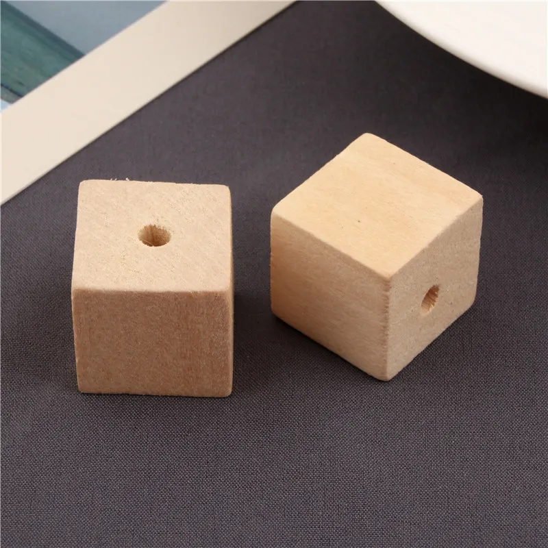 8 шт кубические квадратные деревянные бусины Подвески незавершенные из