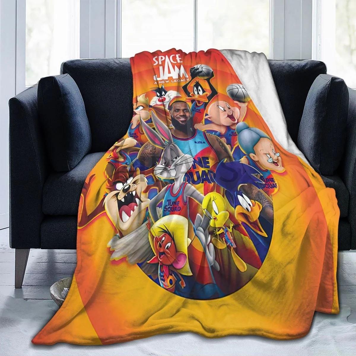 Новинка фланелевое одеяло с 3D принтом Space Jam Для супермягкого одеяла теплое