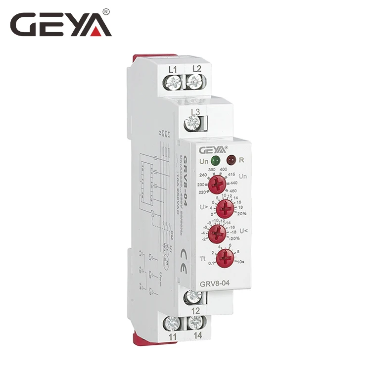 Бесплатная доставка GEYA GRV8-04 3 фазы Напряжение протектор последовательности фаз