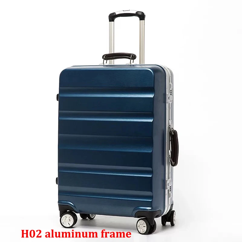aluminium frame ПК 20''24/28 дюймов Дорожная сумка на чемодан на колесиках Прокат троллейбусов кабины, сумка для багажа Сумка Для женщин Стильный чемодан - Цвет: aluminium frame