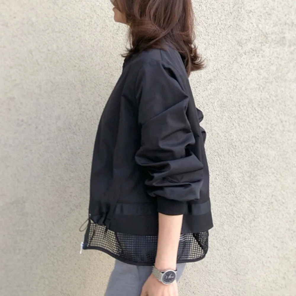 

Jacket 2021 New Style Single With Pocket Mid-Length Long Sleeve Plain Casual Suit Fashion Women Patchwork Wear