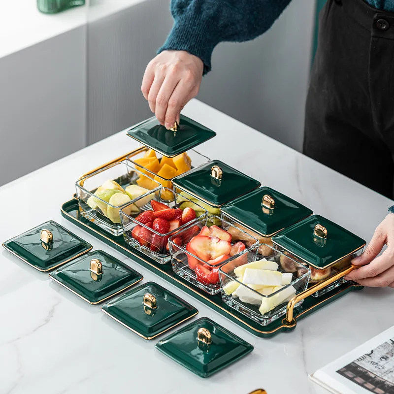 OSBORN светильник Роскошная стеклянная десертная тарелка для закусок керамическая