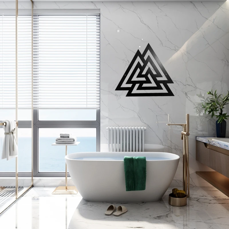 Геометрические треугольные настенные украшения металлические наклейки