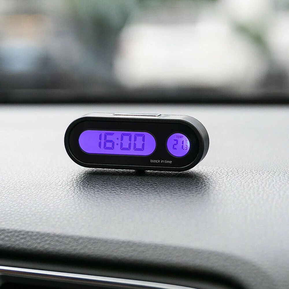 

Creative Auto Car Digital LCD Electronic Time Clock Thermometer with Backlight Interior Parts Universal Decoration Accessories