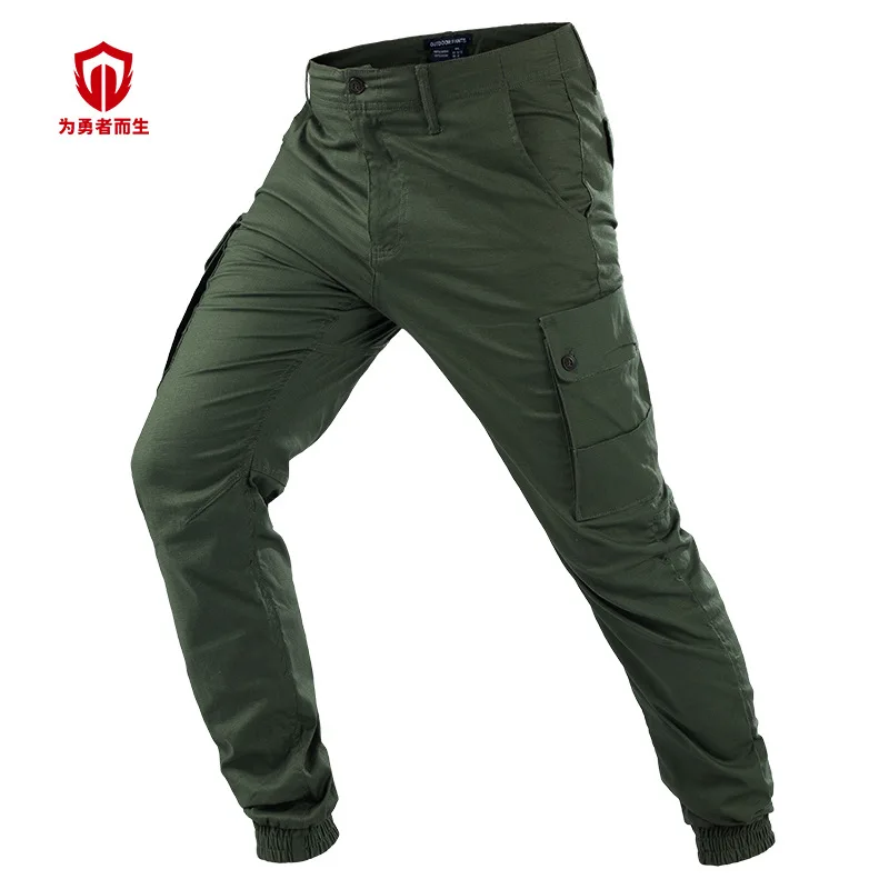 

Casual Working Pants Tactical Pants Stretch Ankle-Tied Pants Slim Outdoor Multi-Pocket Work Wear-Resistant Men's Army Pants