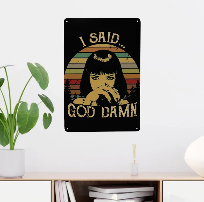 I Said God чёрная целлюлоза художественная винтажная пластина для украшения дома