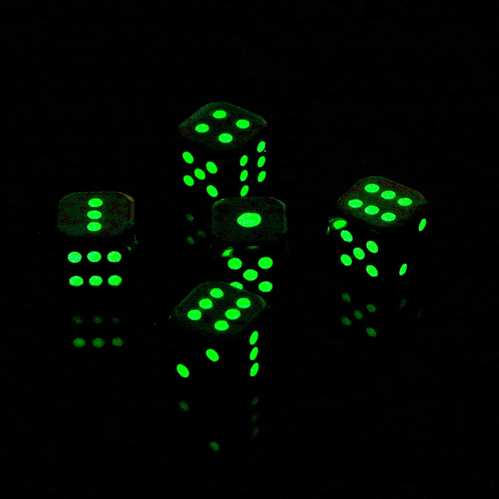 

5pcs Polyhedral Noctilucent Dice for Dungeons and Dragons Table Games Board Game Party Gaming RPG TRPG Teaching Projects