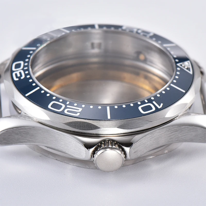 

For ETA2836 8215 Movement Automatic Mechanical Watch Case Solid Bottom Cover Sapphire Crystal Water Resistant Watch Case