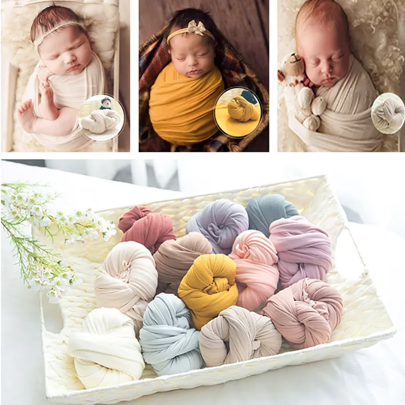 Хлопковая накидка одеяло для фотосъемки новорожденных 180x40 см|Одеяла и пеленки| |