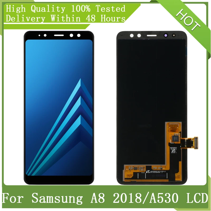 5 6 &quotSuper AMOLED для SAMSUNG GALAXY A8 2018 A530 A530F SM A530DS ЖК дисплей сенсорный экран дигитайзер