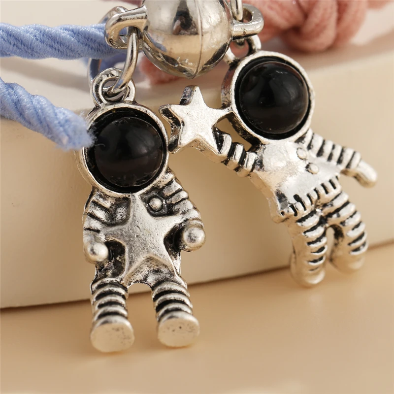 Браслеты для влюбленных мужчин и женщин милые украшения из магнитной веревки с