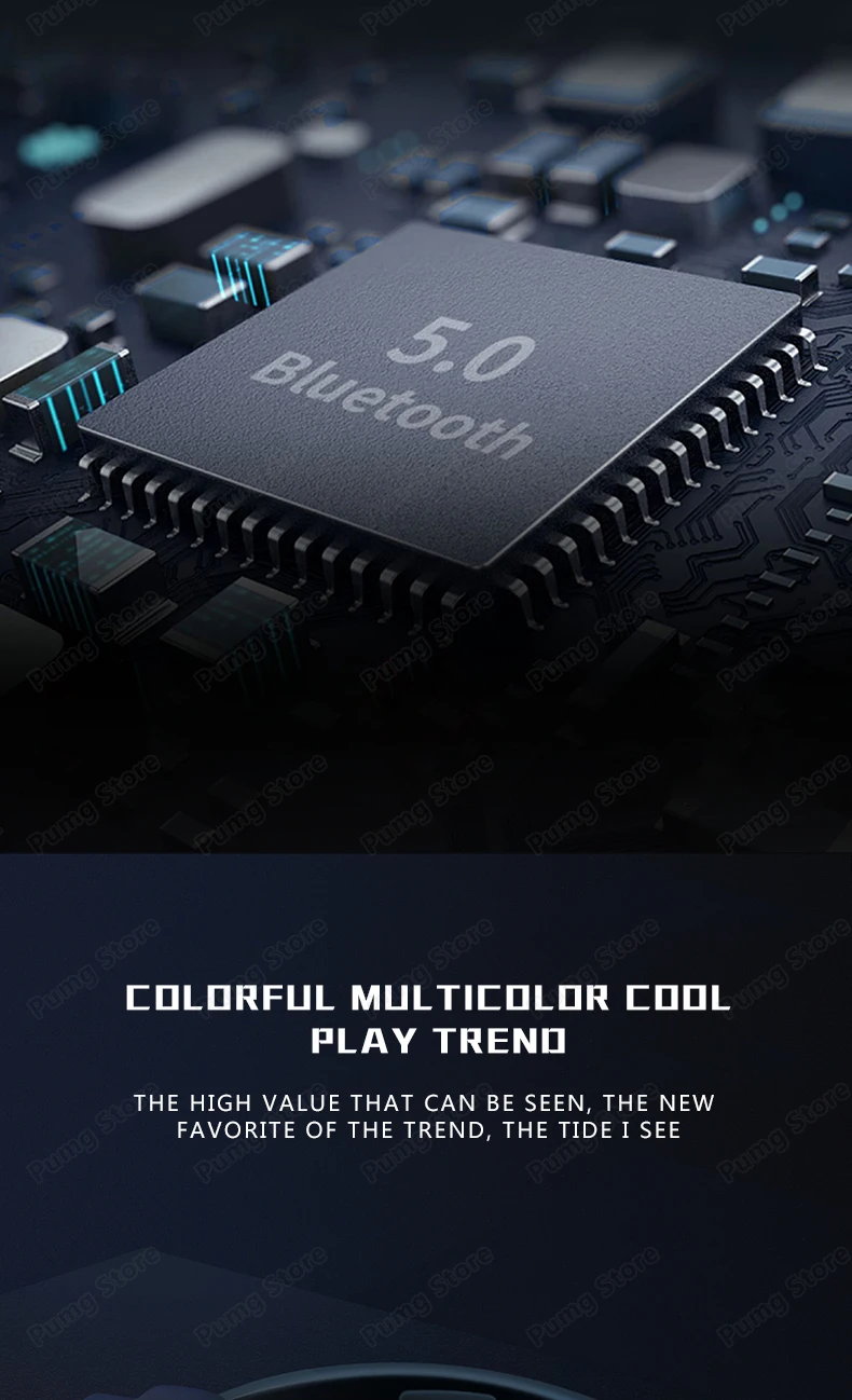 Красочная игровая гарнитура Bluetotooth, портативные наушники с микрофоном, стерео, спортивные, TF, FM, беспроводные гарнитуры для музыки