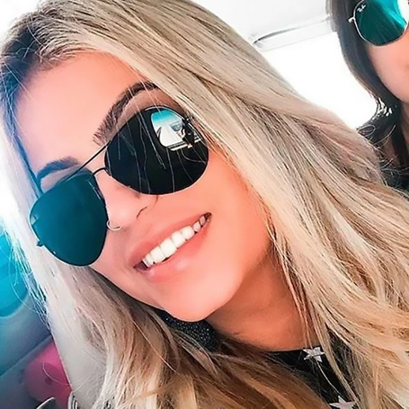 Мужские очки люксовый бренд зеркальные градиентные солнцезащитные женские