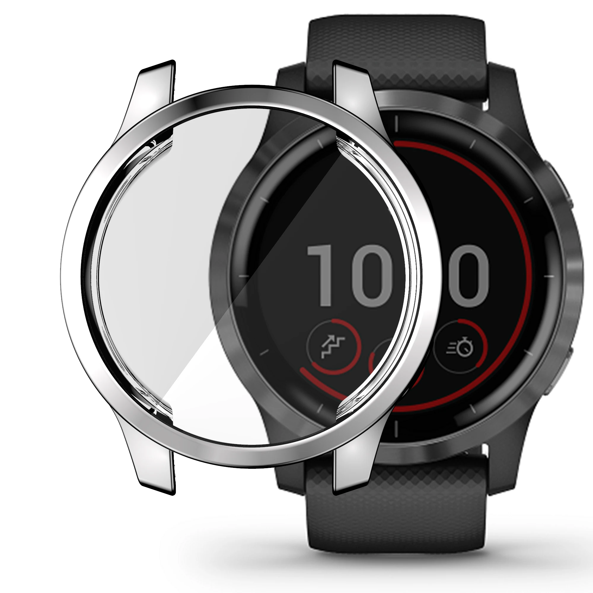Протектор чехол для Garmin Вену 2 2s Vivoacyive 4 4s ремешок часов блестящий с покрытием