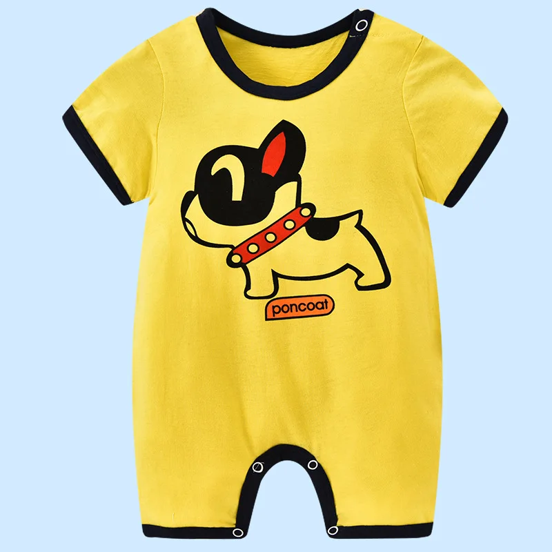 От 0 до 2 лет Летний комбинезон для новорожденных мальчиков и девочек детские