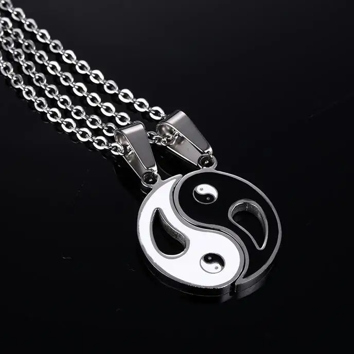 Новый Китайский Мистический Yin Yang кулон Цепочки и ожерелья из нержавеющей стали