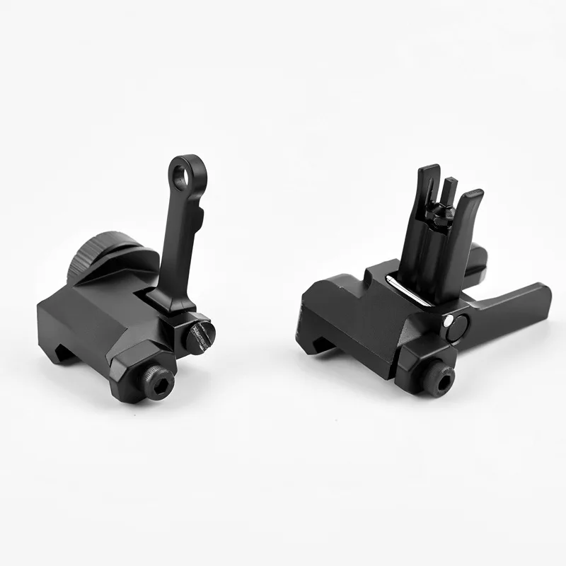 

KAC300/600 Tactical CNC KAC 300M Metal Flip-Up Front Rear Sight Set for Picatinny Rail Machine CNC Aiming Folding Iron Sight