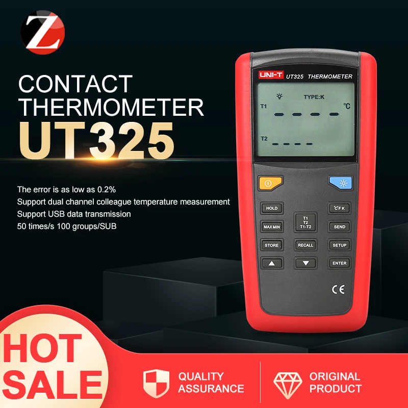 Цифровой термометр UT325 с автоматической калибровкой измеритель температуры