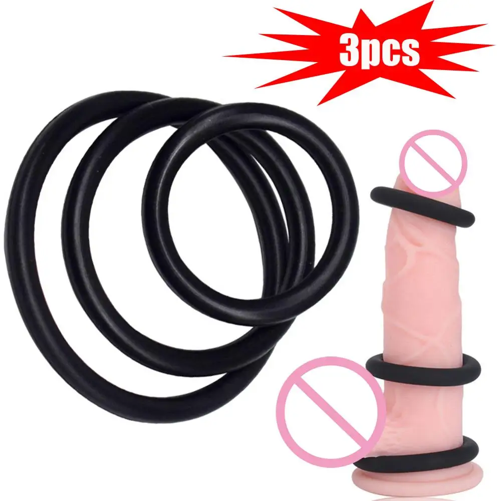 3 шт. кольцо для пениса увеличения эрекции секс игрушки мужчин Задержка эякуляции