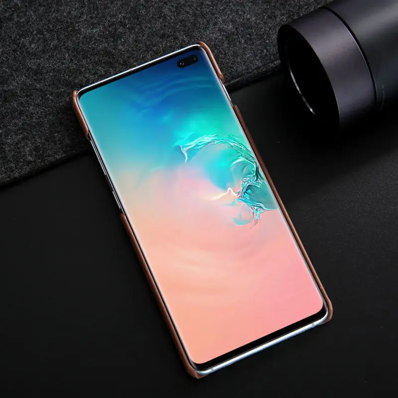 Чехол из воловьей кожи для samsung Galaxy S10 Plus note 10 задняя крышка натуральной чехол ckhb-12K