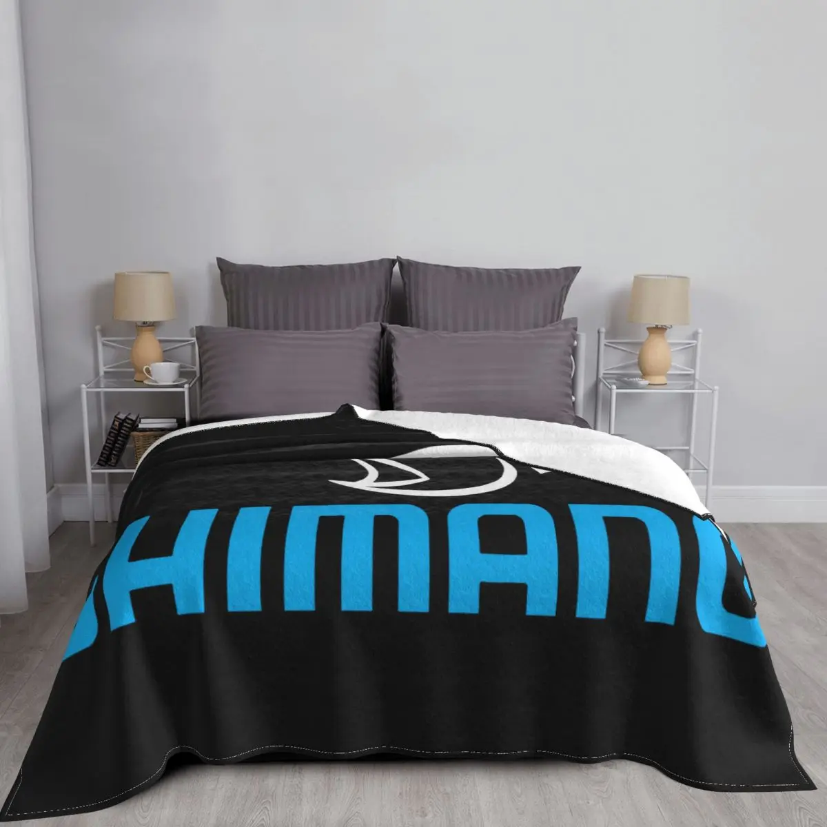 

Manta con logotipo de pesca Shimano, colcha para cama a cuadros, manta para bebé, nueva