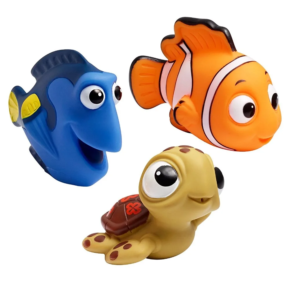 

HEYFON 3Pcs Set Finding Nemo Baby Bath Squirt Toys.