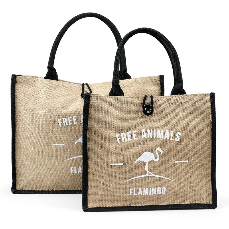 Новинка Лидер продаж Фламинго Сова из натурального льна сумка большой
