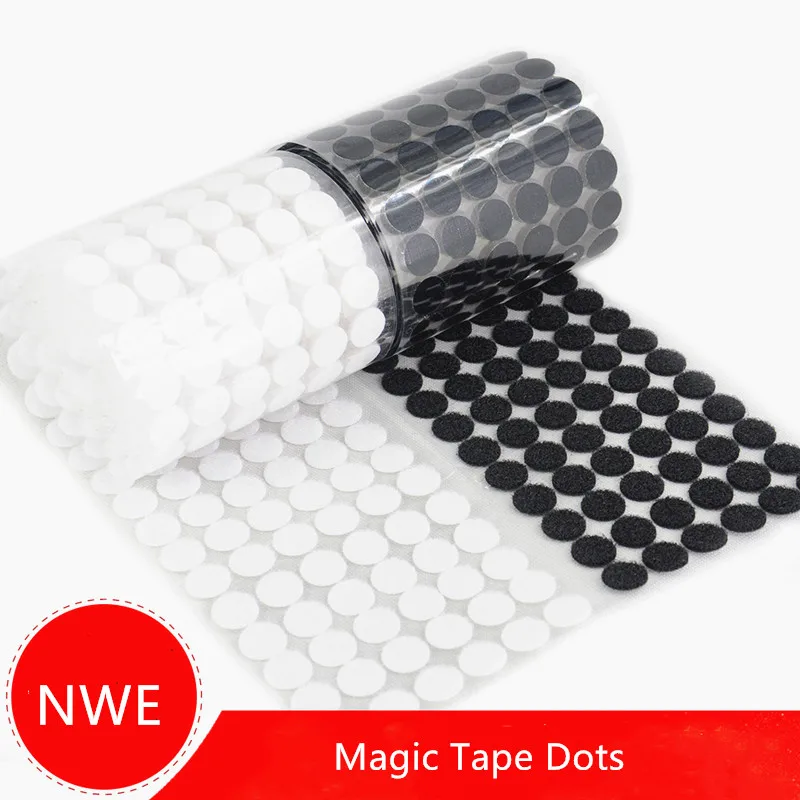 Нейлоновая самоклеящаяся клейкая лента крепление с двусторонними дисками белые