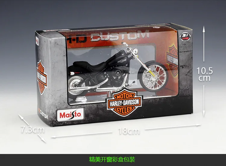 

Maisto 1:18 Harley 2008 FXSTB Night Traink Alloy Motorcycle Diecast Bike Car Model Toy Collection Mini Moto Gift