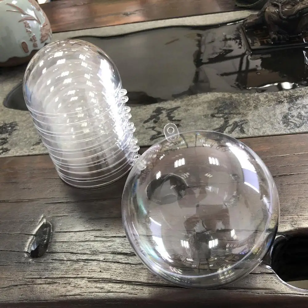 Рождественская елка ясно шары Заполняемые Сделай Сам Сфера 4/6/8 см прозрачная