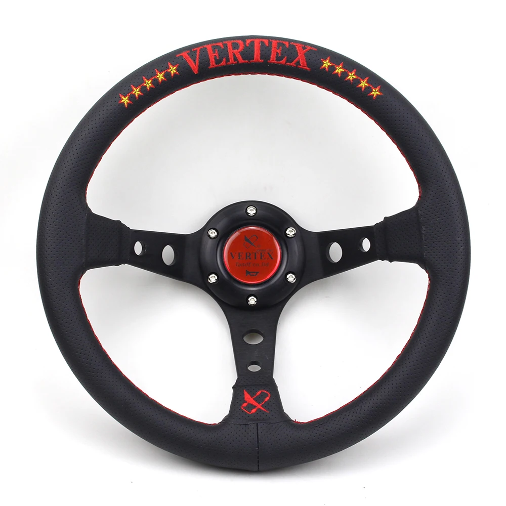 Vertex 13 дюймов 330 мм кожаная глубокая вышивка синий красный тюнинг Дрифтинг