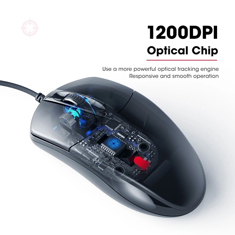 Wired Mouse Gamer Computer Office Gaming Silent USB Mouses 1200 DPI Mice Ergonomic For Macbook Laptop PC Non Slip | Компьютеры и офис
