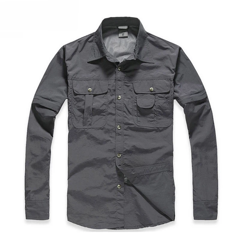 Рубашка TRVLWEGO Мужская быстросохнущая дышащая с защитой от ультрафиолета для