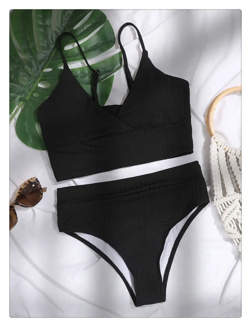 

2021 Summer New Sexy Two Piece Women Print Bikini Swimsuit Swimwear Bra Beach