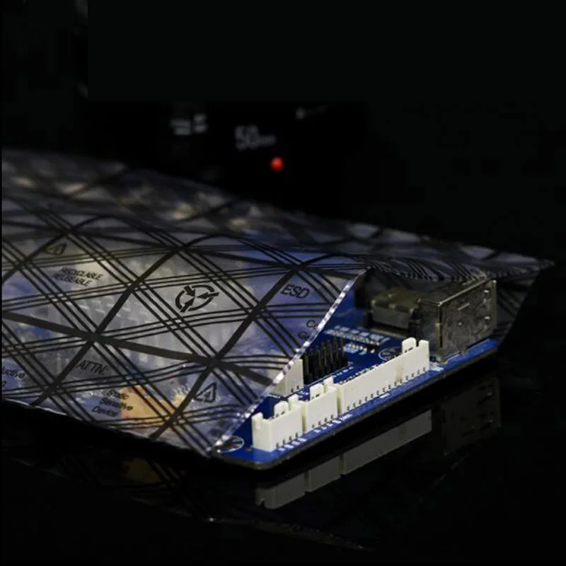 Открытый верх антистатический пакет клетчатый узор анти статический