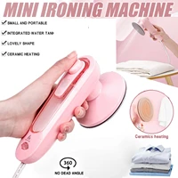 mini electric dry iron machine with spray water portable fast heat clothes handheld garment steamer for home dormitory travel