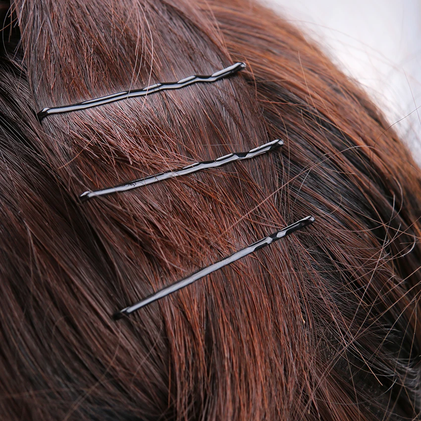 60 шт. черные невидимые заколки для волос волнистые прямые популярная простая