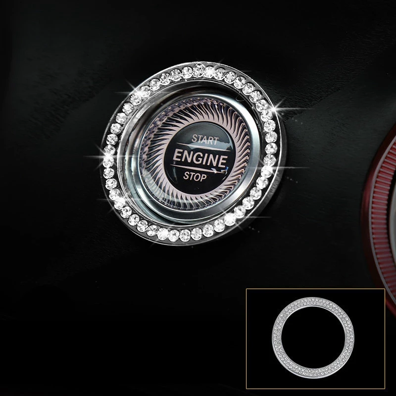 Кристалл автомобильный старт стоп зажигания Кнопка ключ внешнее кольцо