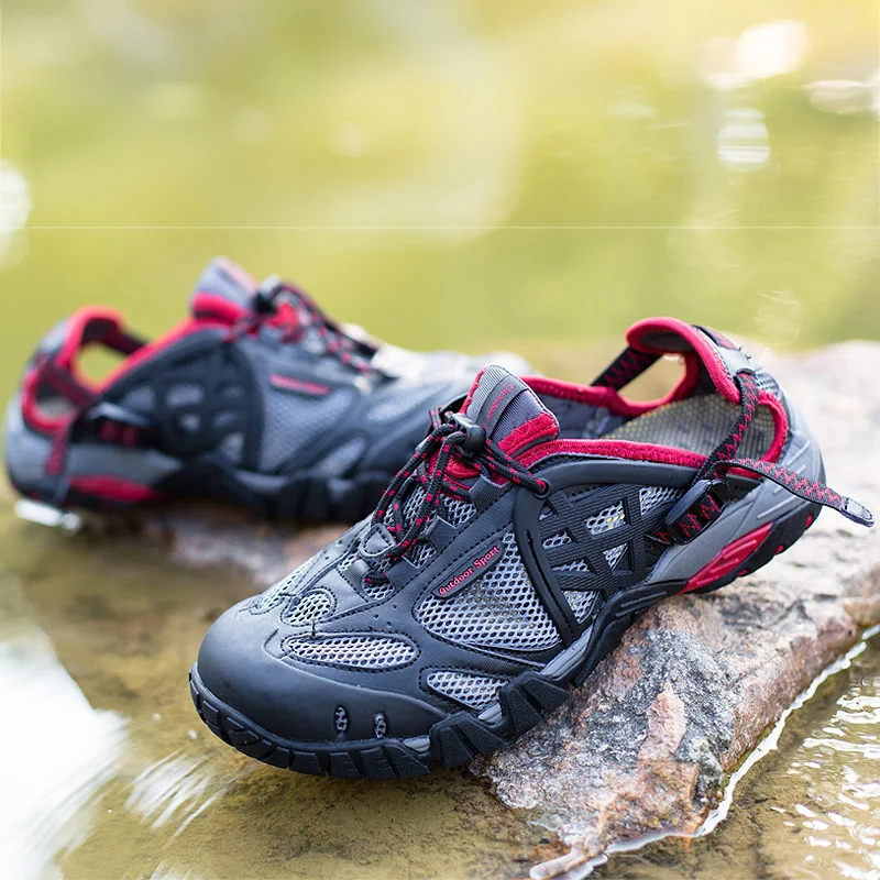 

2020 Summer Outdoor Sneakers Breathable Hiking Shoes Big Size Men Women Outdoor Hiking Sandals Men Trekking Trail Water Sandals