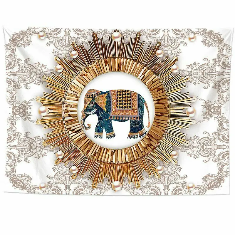 Hippie Mandala Elephant Throw Tapestry Art Room Wall Hanging Psychedlic | Дом и сад