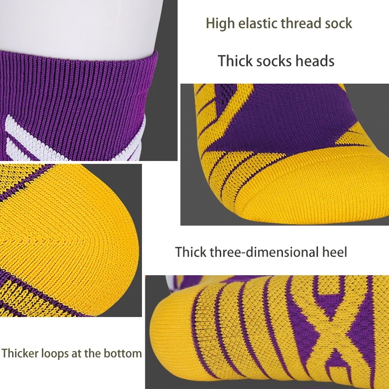 Middle Tube Basketball Socks Adult Children's Thick Bottom Sports Non-slip Player Number Sport Crew Towel |