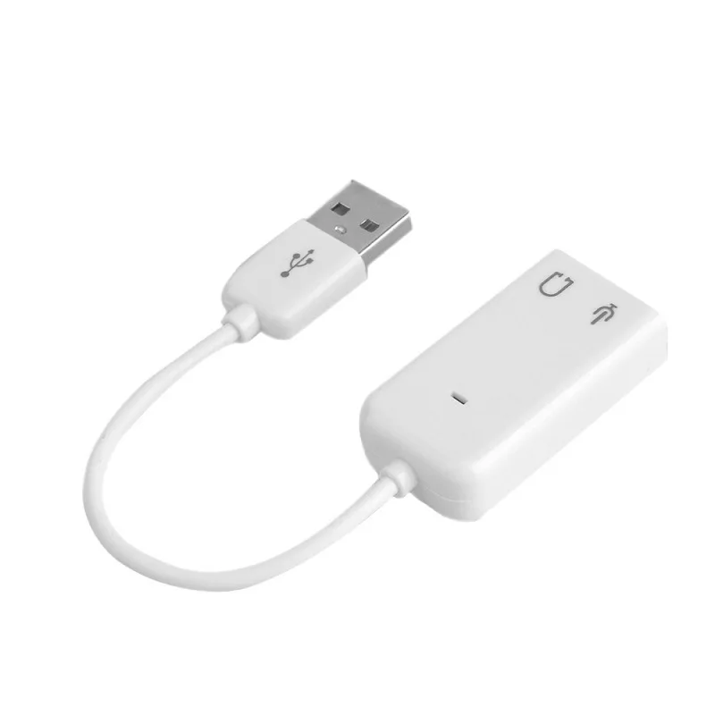 Звуковая карта USB 7 1 3D внешний аудиоадаптер на разъем 3 5 мм для наушников