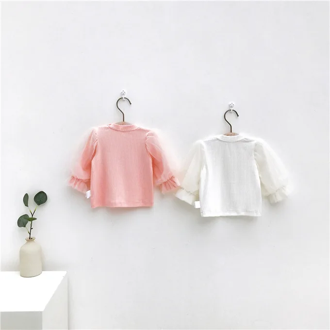 

2020 Spring kids clothing set pink white tops +sleeveless dress 2pcs sweet infant clothes set 0-3years
