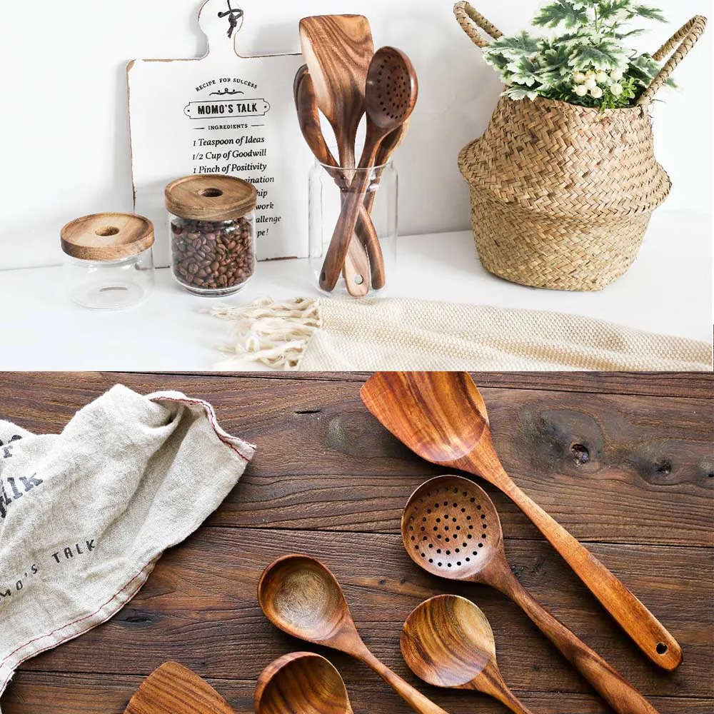 Кухонные инструменты набор кухонной утвари кухонная утварь деревянная посуда